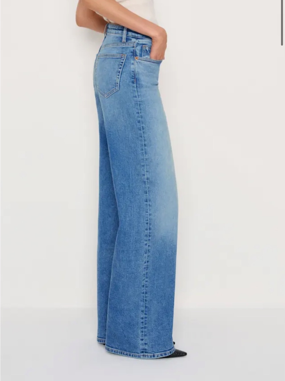 Reformation Greta Super Stretch Low Rise Wide Leg Jeans Blue - Size 28 - NWT!! - Picture 3 of 4
